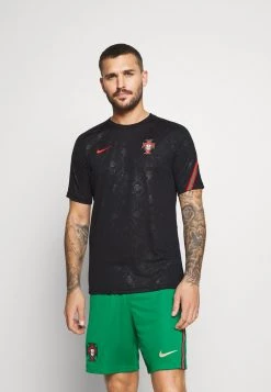 Nike Performance Herren PORTUGAL - T-Shirt Print - Black/challenge Red