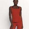 Nike Performance Damen THE YOGA LUXE TANK - Top - Rugged Orange/light Sienna