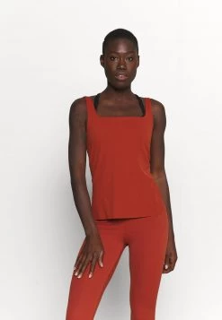 Nike Performance Damen THE YOGA LUXE TANK - Top - Rugged Orange/light Sienna
