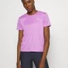 Nike Performance Damen MILER - T-Shirt Print - Fuchsia Glow/reflective Silver