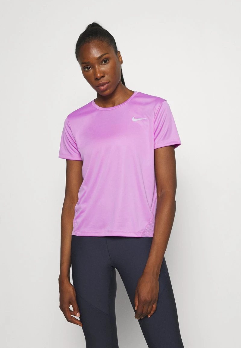 Nike Performance Damen MILER - T-Shirt Print - Fuchsia Glow/reflective Silver 1 Nike Performance Damen MILER - T-Shirt Print - Fuchsia Glow/reflective Silver