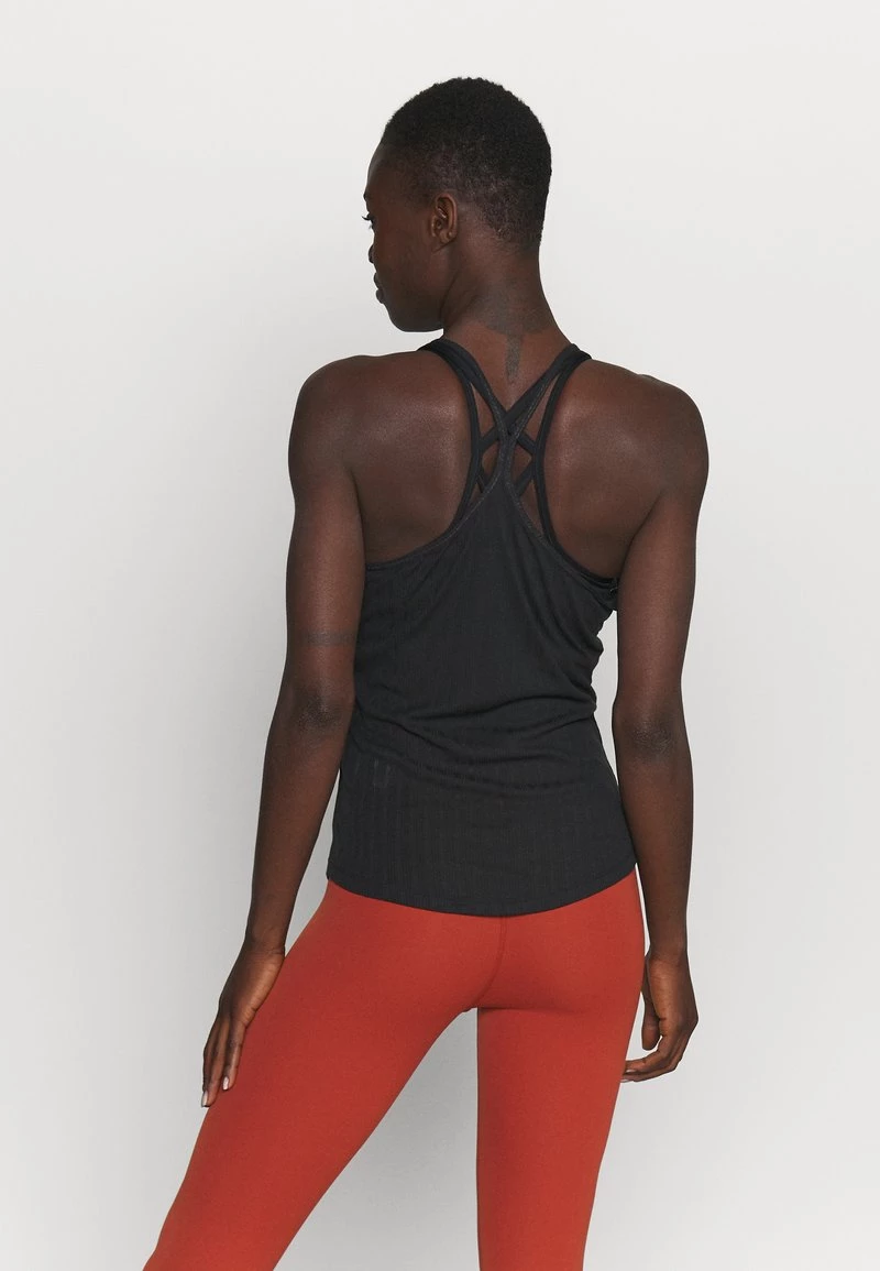 Nike Performance Damen POINTELLE TANK - Sport T-shirt - Black/dark Smoke Grey 3 Nike Performance Damen POINTELLE TANK - Sport T-shirt - Black/dark Smoke Grey – Bild 3