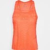 Nike Performance TANK - Sport T-shirt - Bright Mango/white/metallic Silver | Damen