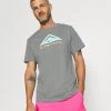 Nike Performance Herren TEE TRAIL - T-Shirt Print - Smoke Grey