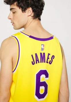 Nike Performance Herren NBA LOS ANGELES LAKERS LEBRON JAMES ICON SWINGMAN - NBA-Trikot - Gelb/lila -Angebote Nike Store c934b8ef484b4922b467cd68d27c2807