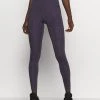 Nike Performance Damen ONE LUX - Tights - Dark Raisin/black/clear