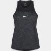 Nike Performance Damen RUN MILER TANK - Top - Black/reflective Silver