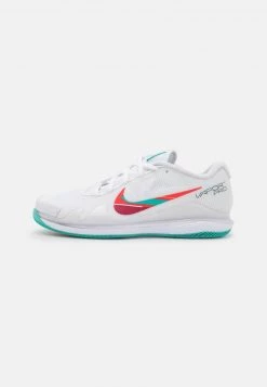 Nike Performance Damen COURT AIR ZOOM VAPOR PRO - Multicourt Tennisschuh - White/washed Teal/habanero Red