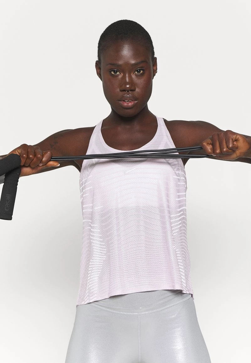 Nike Performance Damen TANK - Sport T-shirt - Iced Lilac/white 4 Nike Performance Damen TANK - Sport T-shirt - Iced Lilac/white – Bild 4