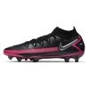 Nike Performance Herren PHANTOM GT ELITE DY - Fußballschuh Nocken - Black/pink Blast/metallic Silver