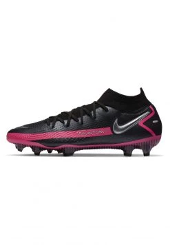 Nike Performance Herren PHANTOM GT ELITE DY - Fußballschuh Nocken - Black/pink Blast/metallic Silver
