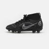 Nike Performance MERCURIAL JR 8 CLUB FG/MG UNISEX - Fußballschuh Nocken - Black/metallic Silver/medium Ash