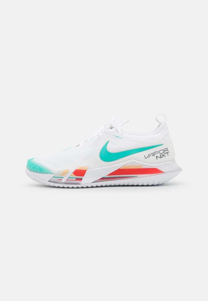 Nike Performance REACT VAPOR NXT - Multicourt Tennisschuh - White/washed Teal/habanero Red | Damen 1 Nike Performance REACT VAPOR NXT - Multicourt Tennisschuh - White/washed Teal/habanero Red | Damen
