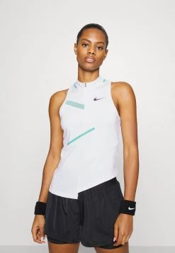 Nike Performance Damen TANK - Top - White/washed Teal/wolf Grey