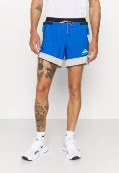 Nike Performance Herren TRAIL - Kurze Sporthose - Grey Fog/signal Blue/green Glow