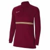 Nike Performance Damen ACADEMY DRIL - Sweatshirt - Team Red/white/jersey Gold/white