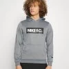 Nike Performance Herren FC LIBERO HOODIE - Sweatshirt - Cool Grey/white/black