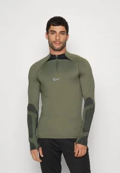 Nike Performance STRIKE DRILL - Langarmshirt - Medium Olive/night Forest/white | Herren