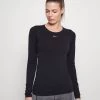 Nike Performance Damen AURA SLIM - Langarmshirt - Black/silver