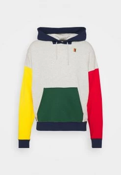 Nike Performance Herren HOODIE HERITAGE - Kapuzenpullover - Grey Heather/gorge Green