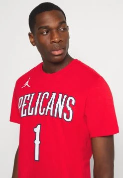 Nike Performance Herren NBA NEW ORLEANS PELICANS ZION WILIAMSON NAME & NUMBER TEE - T-Shirt Print - University Red -Angebote Nike Store d578229682a64323a40f978c8eee028d