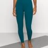 Nike Performance NIKE YOGA LUXE 7/8-INFINALON-LEGGINGS MIT HOHEM TAILLENBUND FÜR DAMEN - Tights - Geode Teal/midnight Turquoise