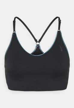 Nike Performance Damen INDY BRA - Sport-BH Mit Leichter Stützkraft - Black/cerulean/smoke Grey