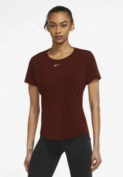 Nike Performance Damen ONE LUXE - T-Shirt Basic - Bronze Eclipse Reflective Silv