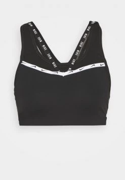 Nike Performance LOGO BRA - Sport-BH Mit Mittlerer Stützkraft - Black/white | Damen
