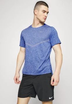 Nike Performance Herren RISE - Sport T-shirt - Blau