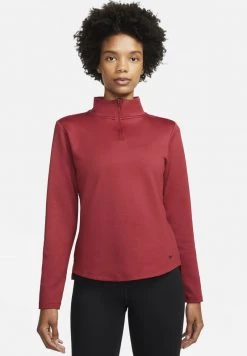 Nike Performance NIKE THERMA-FIT ONE LANGARM-OBERTEIL MIT HALBREISSVERSCHLUSS FÜR DAMEN - Fleecepullover - Pomegranate/(black)