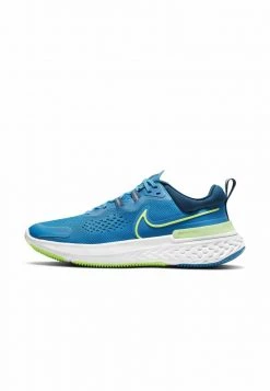 Nike Performance REACT MILER - Laufschuh Neutral - Imperial Blue/court Blue/white/lime Glow | Herren