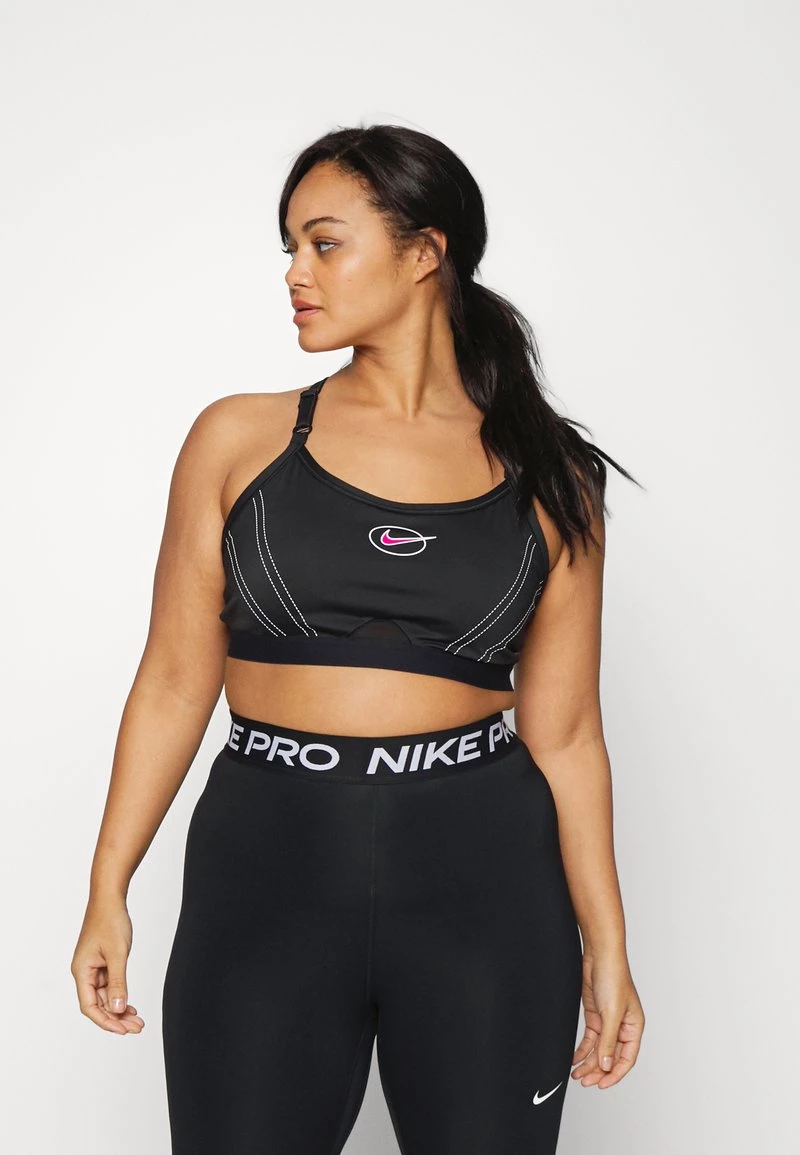 Nike Performance INDY BRA PLUS - Sport-BH Mit Leichter Stützkraft - Black/white/active Pink | Damen 1 Nike Performance INDY BRA PLUS - Sport-BH Mit Leichter Stützkraft - Black/white/active Pink | Damen
