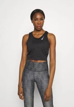 Nike Performance Damen RACE CROP - Top - Black