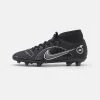 Nike Performance Herren MERCURIAL 8 CLUB FG/MG - Fußballschuh Nocken - Black/metallic Silver/medium Ash