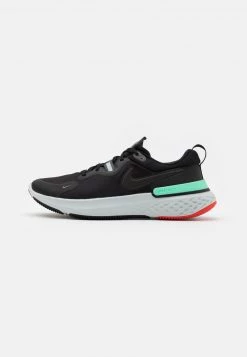 Nike Performance Herren REACT MILER - Laufschuh Neutral - Black/iron Grey/green Glow/chile Red/photon Dust