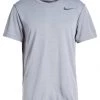 Nike Performance Herren M NK DRY SUPERSET TOP SS - T-Shirt Basic - Smoke Grey/black