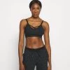 Nike Performance Damen INDY STRAPPY BRA - Sport-BH Mit Leichter Stützkraft - Black