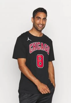 Nike Performance Herren NBA ZACH LAVINE CHICAGO BULLS STATEMENT NAME NUMBER TEE - Vereinsmannschaften - Black
