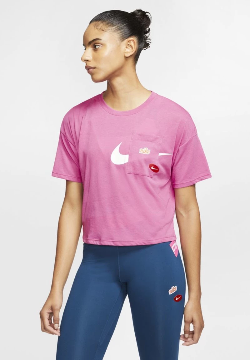 Nike Performance Damen ICON CLASH WOW - T-Shirt Print - Cosmic Fuchsia/white 1 Nike Performance Damen ICON CLASH WOW - T-Shirt Print - Cosmic Fuchsia/white