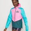 Nike Performance Damen TRAIL - Laufjacke - Pink Glow/turquoise Blue/dark Teal Green/black