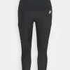 Nike Performance AIR 7/8 TIGHT PLUS - Tights - Black/white/silver | Damen