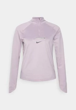 Nike Performance Damen ELEMENT TRAIL MIDLAYER - Langarmshirt - Plum Fog/lime Glow/black