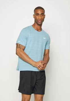 Nike Performance Herren MILER TOP - Sport T-shirt - Worn Blue/reflective Silver