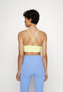 Nike Performance Damen LUXE BRA - Sport-BH Mit Mittlerer Stützkraft - Light Citron/grey Fog -Angebote Nike Store ed2e93f7a61f4924a267091c57329a9e