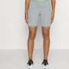 Nike Performance Damen Tights - Particle Grey/atomic Green