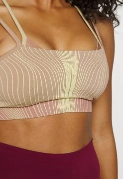 Nike Performance Damen INDY SEAMLESS BRA - Sport-BH Mit Leichter Stützkraft - Fossil Rose/light Zitron/iron Grey -Angebote Nike Store edacf6cb2ea24da980cb327dfed5309e