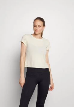 Nike Performance Damen GARMENT DYE - T-Shirt Basic - Solar Flare/pale Vanilla