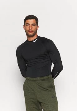 Nike Performance Herren TIGHT MOCK - Langarmshirt - Black/white