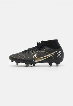 Nike Performance MERCURIAL 8 ACADEMY SG PRO UNISEX - Fußballschuh Stollen - Black/metallic Gold/metallic Silver